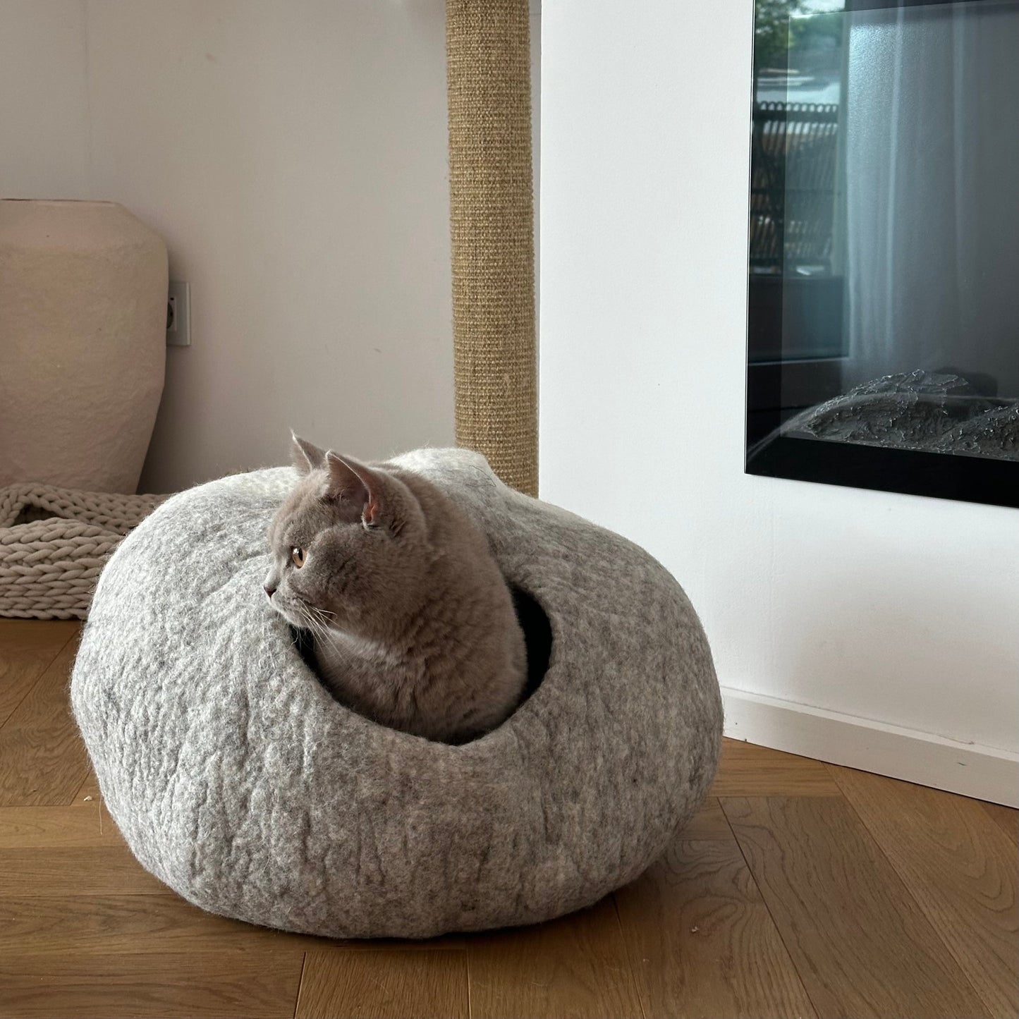 PEBBLE Katzenhöhle aus Filz