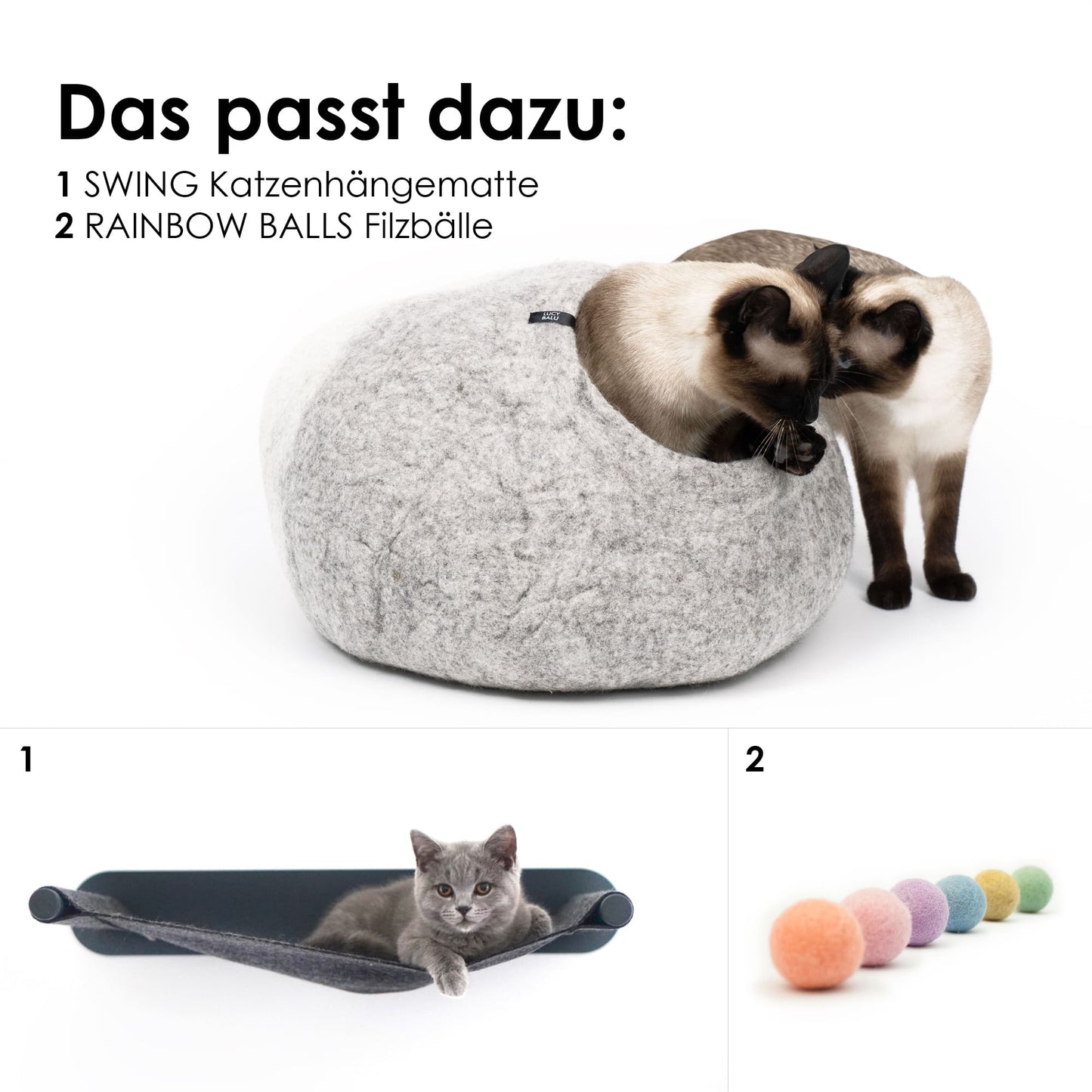 PEBBLE Katzenhöhle aus Filz