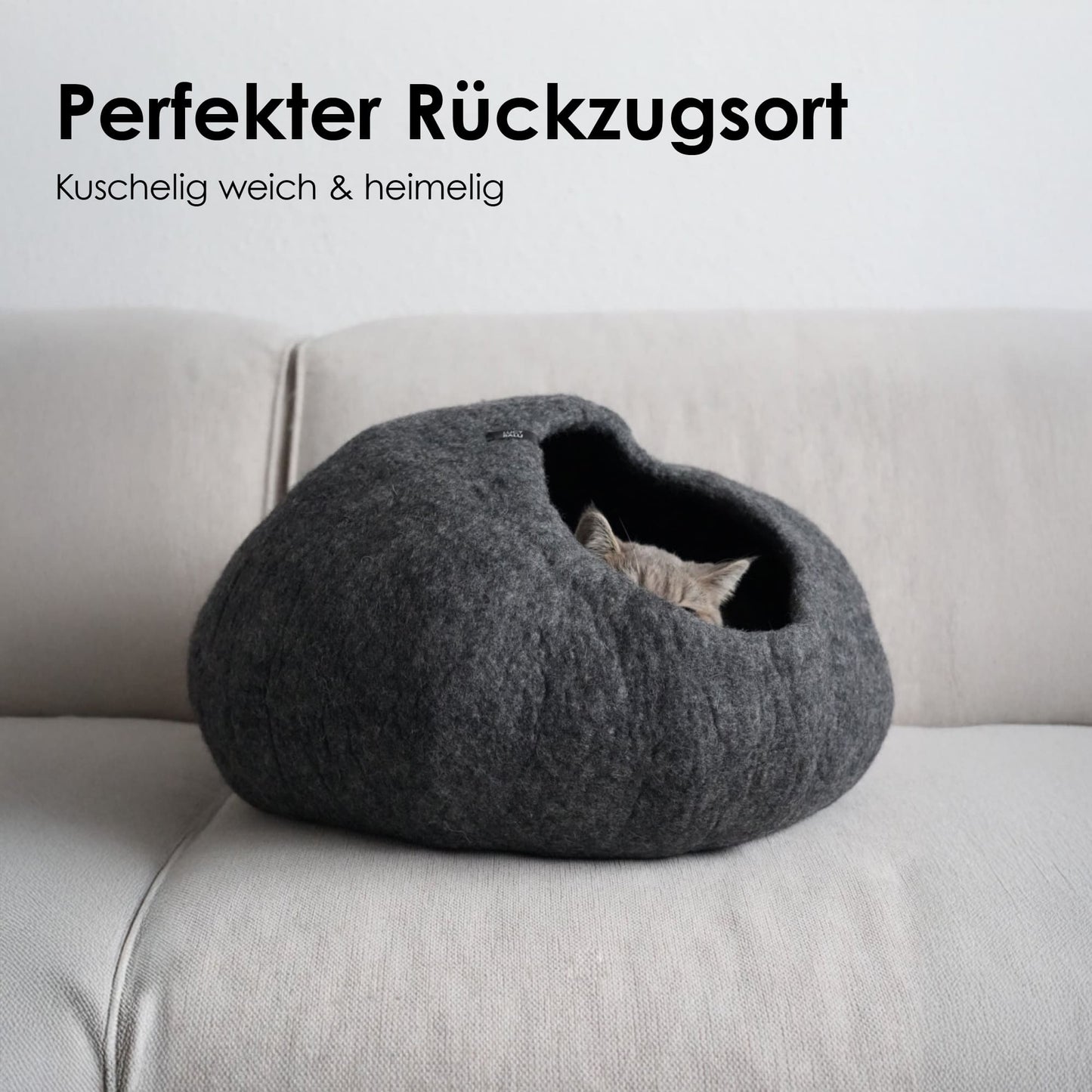PEBBLE Katzenhöhle aus Filz
